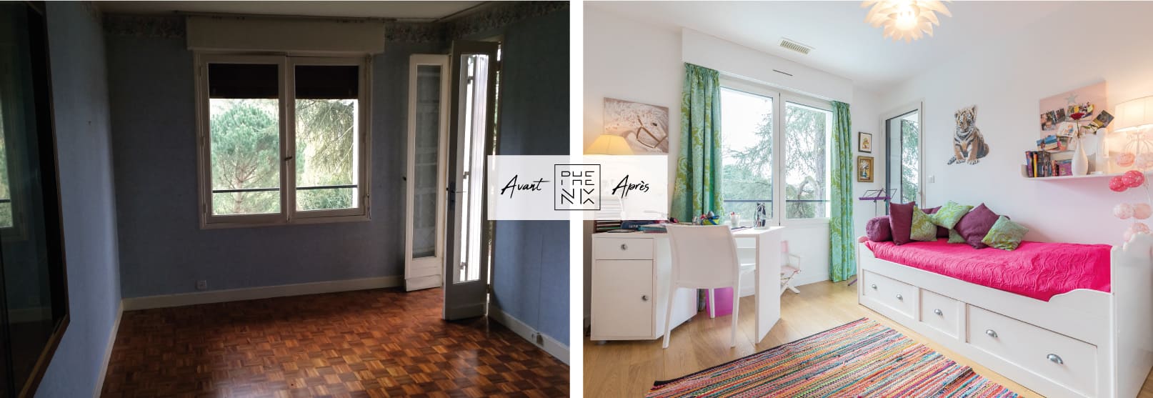 rénovation chambre fille agence phenix life